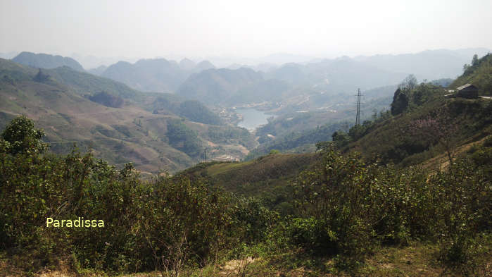 A breathtaking view of wild mountains from the top of the Pha Din Pass between Son La and Dien Bien