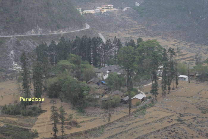 A bird's eye view of Vuong Chi Sinh Residence, once Hmong King in the Dong Van Plateau