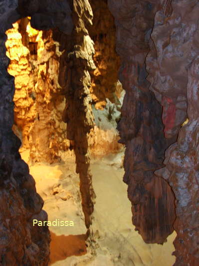 Inside the Dau Go Cave on Halong Bay Vietnam