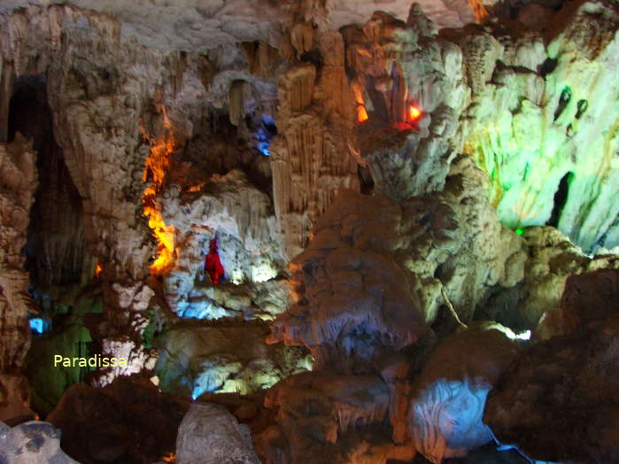 Inside the Thien Cung Cave on Halong Bay Vietnam