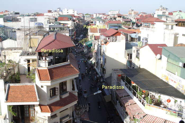 The Old Quarter of Hanoi viewed from above