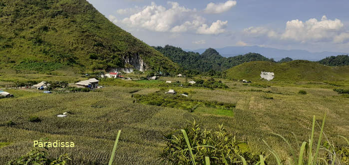 Scenic landscape on the way to the top of the Pu Luong Nature Reserve