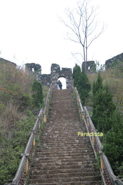 Remains of the ancient Mac Citadel on the To Thi Mountain in Lang Son City
