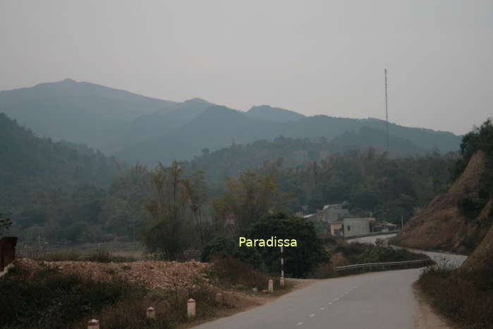Mountainous scenes along the National Road 4B at Loc Binh District, Lang Son Province