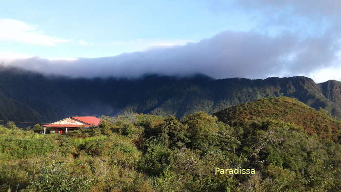 Stunning nature around the mountain hut at Nui Muoi on the trek to Mount Ky Quan San Bach Moc Luong Tu