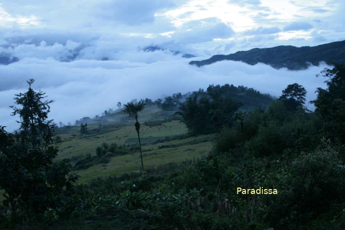 Magnificent white clouds at Y Ty, Lao Cai