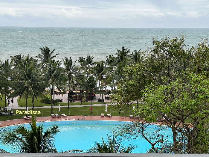 The swimming pool by the Bai Dai Beach on the Phu Quoc Island