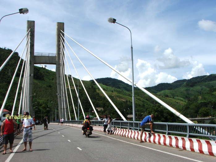 The modern Dak Rong Bridge, once an important point on the famed Ho Chi Minh Trail