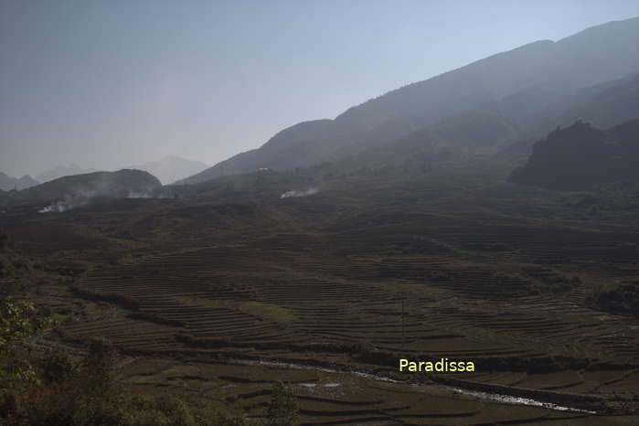 Mountain views on the trek to the Ban Ho Village in Sapa Vietnam