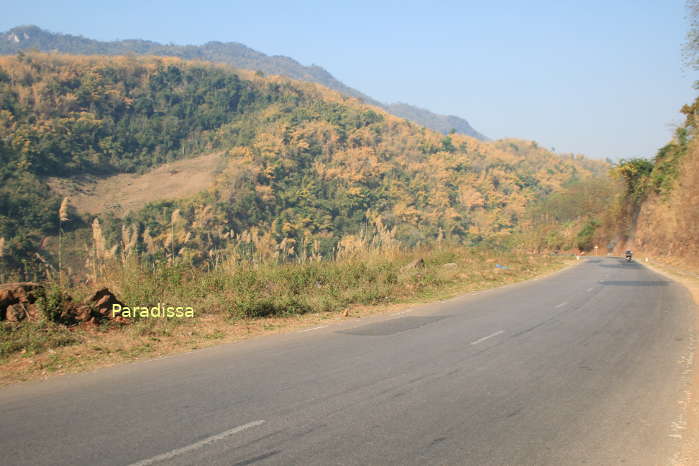 Route 6 at Yen Chau Son La where we descend the Moc Chau Plateau and travel to Son La City or Dien Bien Phu