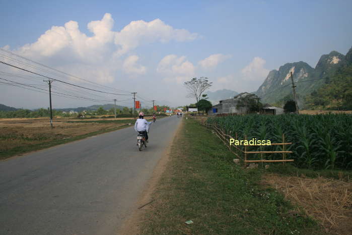 Route 3C (provincial route 254) at Cho Chu, Dinh Hoa, Thai Nguyen which connects Thai Nguyen and The Ba Be National Park in Bac Kan Province. 