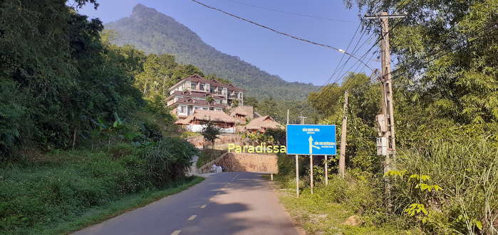 A hillside resort at Pu Luong Nature Reserve