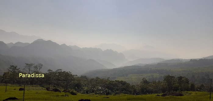 A panoramic view of breathtaking mountains at Pu Luong Nature Reserve