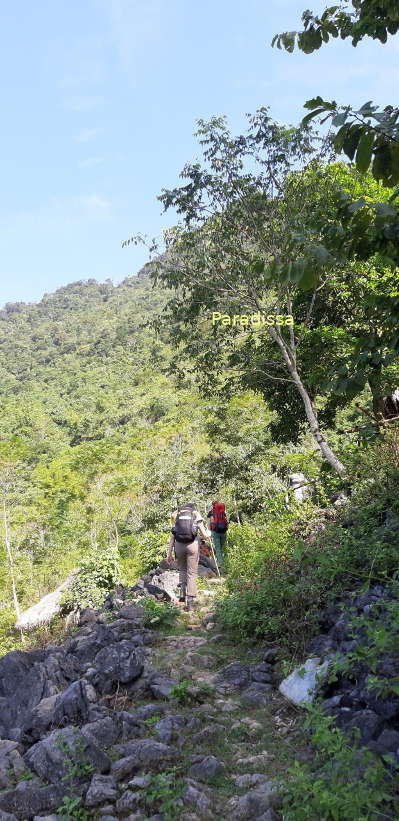 Great mountain views on the Pu Luong trek on Day4