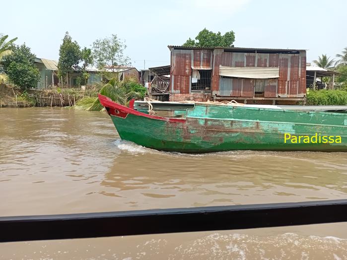 Family vacation in Vinh Long in the Mekong Delta in southern Vietnam Family vacation in Vinh Long in the Mekong Delta in southern Vietnam